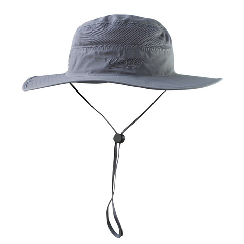 Grande taille chapeau de soleil pour homme adulte été en plein air alpinisme pêche Panama en plein air pêcheur chapeau grande taille seau chapeau 60-64cm ► Photo 1/5