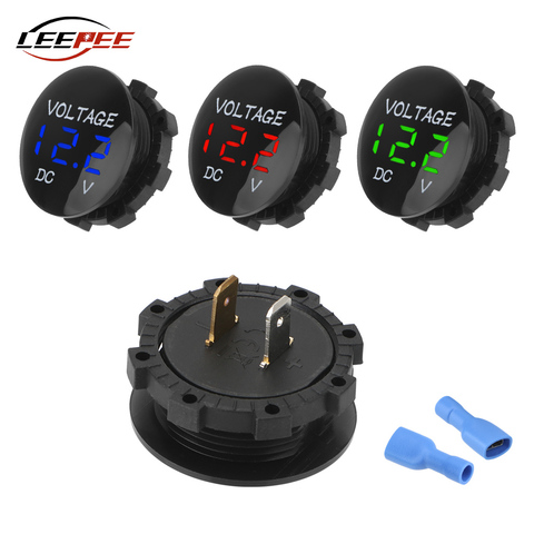 12V 24V LED affichage numérique tension mètre voltmètre testeur Ammete voiture Auto moto Marine bateau camion accessoires Kit de modification ► Photo 1/6