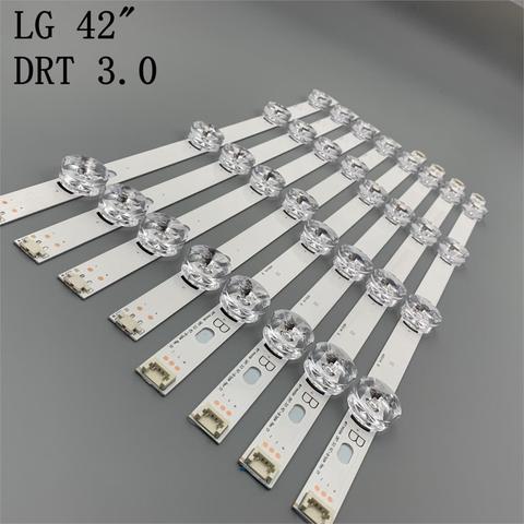 8 pièces x LED rétro-éclairage lampe lentille bande pour LG 42LY320C LC420DUE INNOTEK DRT 3.0 42 pouces TV 42LB5610 42GB6310 LCD moniteur ► Photo 1/6