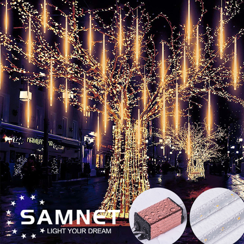 Guirlande de douche LED étanche à 8 Tubes de météores, décoration de noël pour la maison, lumières d'extérieur comme fête, jardin, vacances ► Photo 1/6