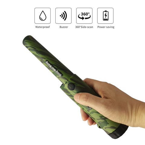 Le plus nouveau chasseur de couleur de camouflage professionnel Pinpointer détecteur de métaux d'or détecteur souterrain Scanner son vibrer alarme chasse ► Photo 1/6