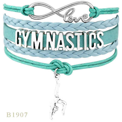 Infinity Love de gymnastes, bijoux à la mode, meilleur cadeau en cuir pour hommes, Bracelets pour femme ► Photo 1/6