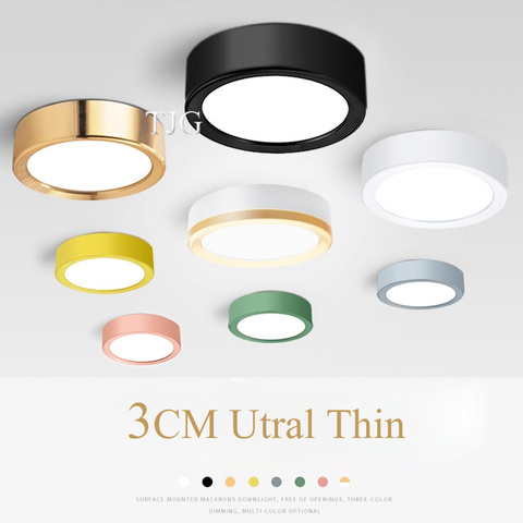 Spot lumineux ultramince pour le plafond dans le coloré, design moderne, éclairage d'intérieur, montage en Surface, idéal pour un salon ou une chambre à coucher, 3/5/7/10W, LED V, Led V ► Photo 1/6