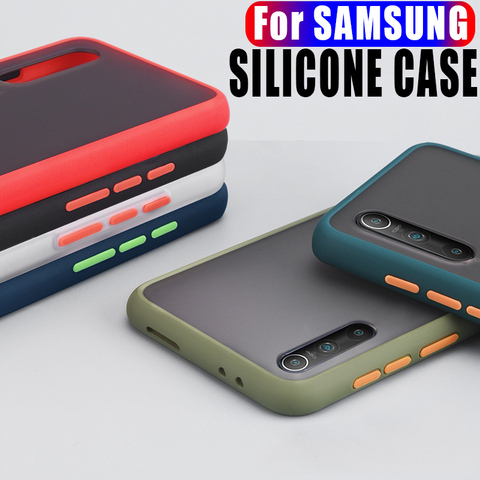 Coque de téléphone portable en Silicone, étui Simple pour Samsung Galaxy Note 8 9 10 20 S8 S9 S10 Plus S20 A51 A71 A7 A9 A10S A30 A40 A50 A70 ► Photo 1/6