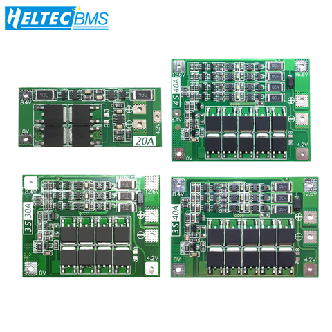 2 S/3 S/4 S 20A 30A 40A 60A BMS avec équilibre 18650 BMS Lifepo4 batterie au Lithium carte de protection/BMS conseil pour moteur de forage ► Photo 1/6