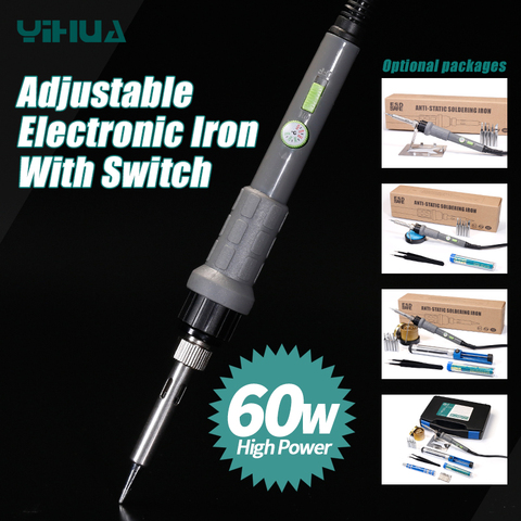 YIHUA 947-III 60 W fer à souder réglable température interrupteur électrique fer à souder 110 V/220 V outil de soudage ► Photo 1/6