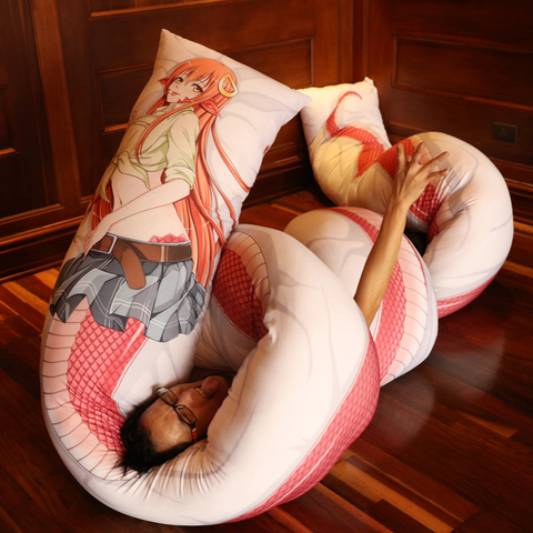 Japon Anime Monsterr Musume pas Iru Nichijou Sexy fille 7m taie d'oreiller couverture Miia Dakimakura 7 mètres serpent Long Dakimakura cadeau ► Photo 1/2