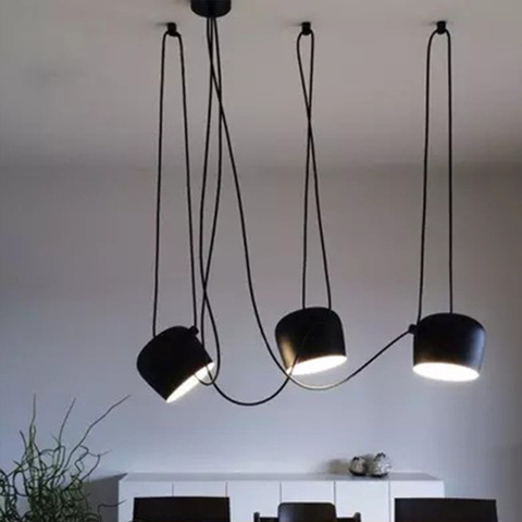 Suspension à tambour moderne LED de plafond lampe à suspension araignée industrielle lampes suspendues pour Restaurant cuisine nordique loft luminaires ► Photo 1/6