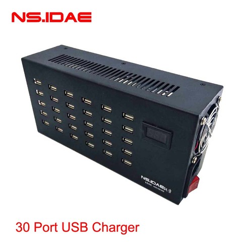 30 Ports USB chargeur adaptateur secteur mur charge rapide Station d'accueil 300W pour Apple iPhone iPad Samsung Huawei Smartphone Table ► Photo 1/4