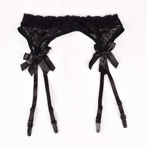 Porte-jarretelle en dentelles avec des noeuds pour femmes, bondage, collants, lingerie, sexy ► Photo 1/6