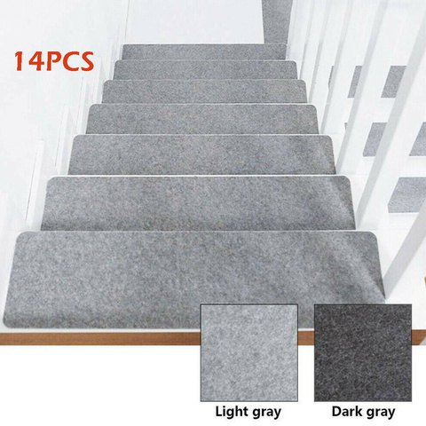 Tapis de Protection auto-adhésifs pour escalier, tapis de sol, porte, escalier, antidérapant, décoration de maison, 14 pièces/ensemble ► Photo 1/5