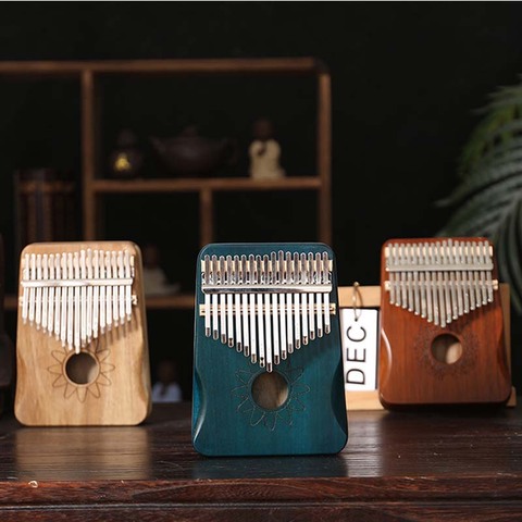 Kalimba-Piano à pouces de 17 touches, garde-main en bois d'acajou, Instruments musicaux, boîte à musique créative ► Photo 1/6