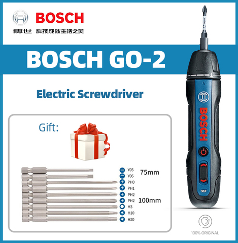 Bosch Go2 tournevis électrique Rechargeable tournevis automatique perceuse à main Bosch Go-2 multi-fonction électrique lot outil ► Photo 1/6