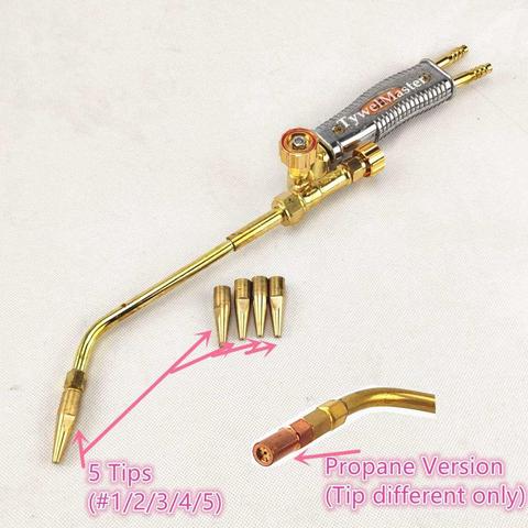 Chalumeau de soudage au gaz, à Jet d'acétylène et Propane, outils de soudage au gaz, torche de brasage, pistolet de soudage de tuyaux en cuivre et en aluminium ► Photo 1/6