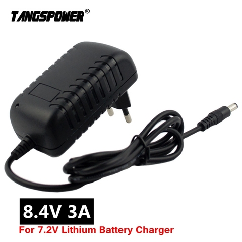 Chargeur adaptateur d'alimentation pour batterie Li-ion, 8.4V, 3a, 5.5x2.1mm, AC, DC, 7.2V, 7.4V, 8.4V, 18650, livraison gratuite ► Photo 1/6