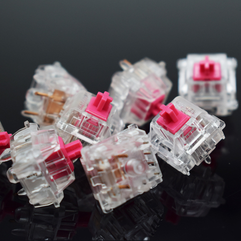 Interrupteurs tactiles Gateron KS-6, avec clavier personnalisé, couleur Rose, 10 pièces/paquet ► Photo 1/4