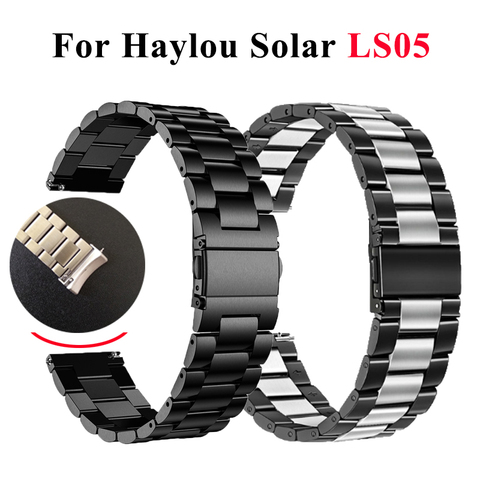 Bracelet de rechange en acier inoxydable, pour XiaoMi Haylou, montre intelligente solaire LS05 ► Photo 1/6