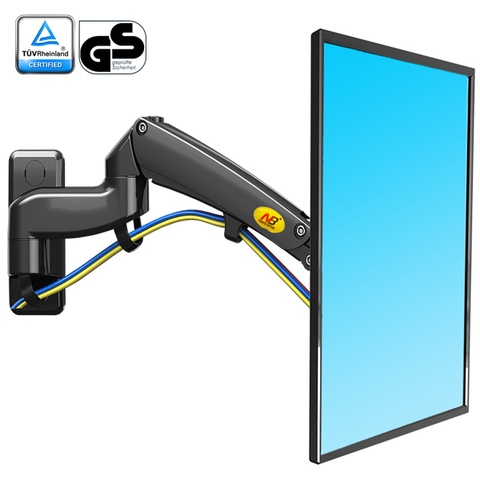 NB F300 ressort à gaz 360 degrés 30-40 pouces TV montage mural LCD support de moniteur en aluminium miroir polonais bras chargement 5-10kgs ► Photo 1/6