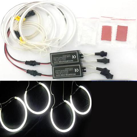 4 pièces blanc phare CCFL LED ange yeux Kit Halo anneau DRL clignotant CCFL phare lampe pour BMW E36 E46 E39 E38 ► Photo 1/6