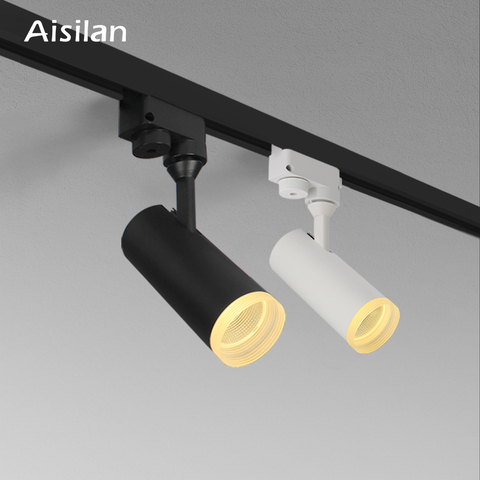 Aisilan – Spot lumineux LED sur Rail, 7W, COB, lumière blanche chaude, AC90-260V ► Photo 1/6