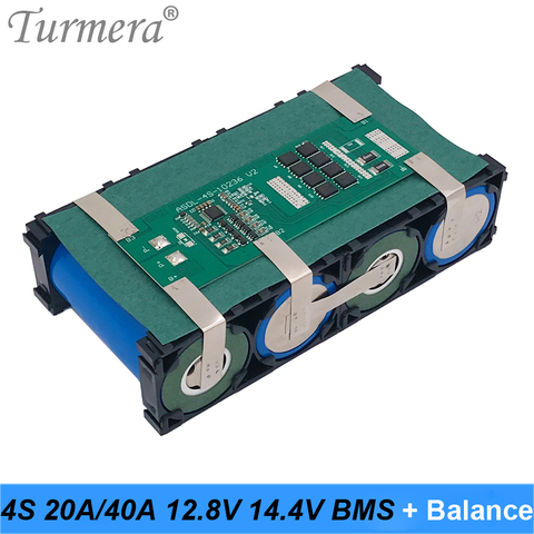 Turmera 4S 40A 20A 12.8V 14.4V 32650 32700 Lifepo4 batterie BMS pour panneau solaire et bateau électrique alimentation sans interruption 12V ► Photo 1/6