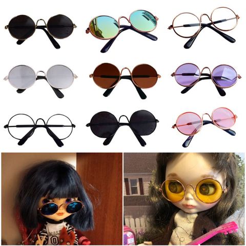 Poupée lunettes Cool lunettes de soleil pour animaux de compagnie pour BJD Blyth américain Grils jouet accessoires Photo ► Photo 1/6