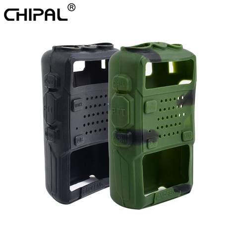 CHIPAL coque souple étui Silicone housse de protection portable pour Baofeng Radio Mobile bidirectionnelle UV5R 5RA 5RB 5RC 5RD TYT THF8 ► Photo 1/6