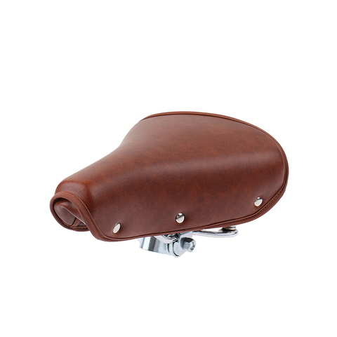 Rétro cuir siège à ressort coussin d'absorption des chocs cyclisme universel confortable remplacement Style Vintage selle de vélo ► Photo 1/6