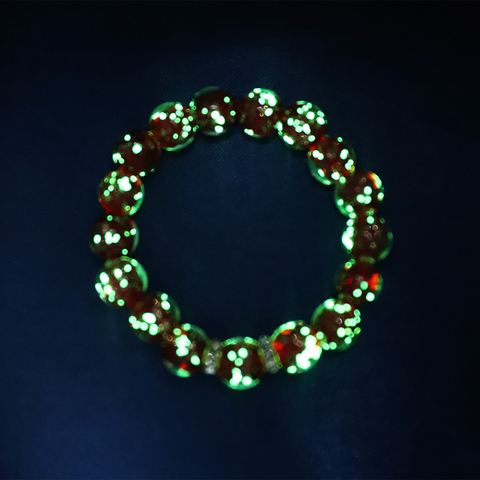 Collier de perles lumineuses de 10MM pour hommes et femmes, bijoux scintillants dans la nuit, 10 pièces ► Photo 1/6