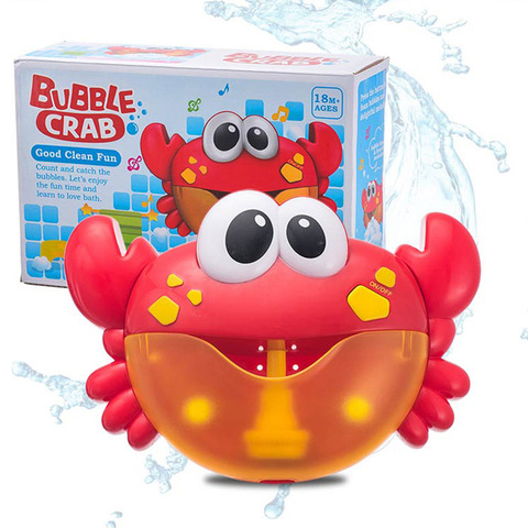 Machine à bulles de crabe bébé jouets de bain enfants piscine baignoire Machine à savon automatique bulle drôle baleines grenouilles bain musique bulle ► Photo 1/6