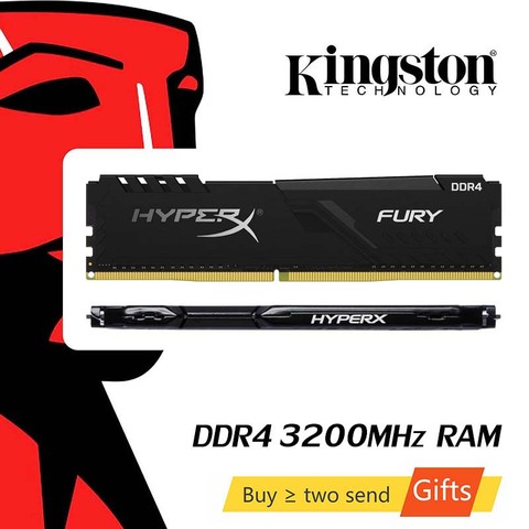 Kingston HyperX FURY memoria ram DDR4 2400MHz 8 go 2666MHz 16g 3200MHz Mémoire 32g DIMM béliers Bureau Mémoire Interne Pour Les Jeux ► Photo 1/6