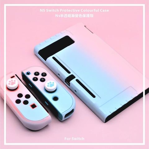 Interrupteur de protection coloré dur PC couverture arrière coque personnalisée étui pour Nintendo Switch NS Console Joycon adapté pour l'amarrage ► Photo 1/6