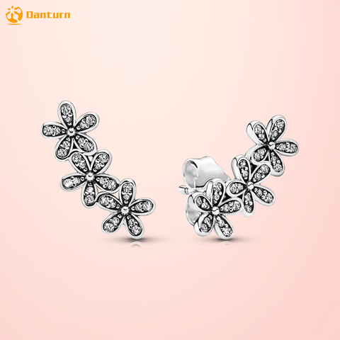 Danturn – boucles d'oreilles à clous en argent Sterling 925 pour femmes, bijoux originaux en forme de marguerite, à la mode, à offrir en cadeau ► Photo 1/4