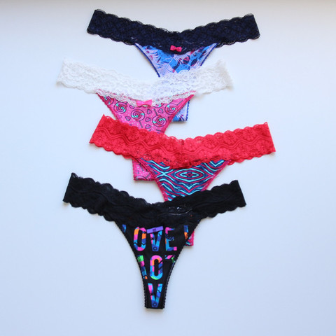Voplidia femmes culottes sous-vêtements femmes grande taille Sexy dentelle Lingerie culotte tongs G String Tanga t-back sans couture String femme ► Photo 1/6