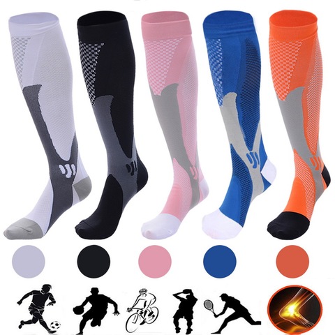 6 Styles chaussettes de Compression de grande taille pour varices femmes hommes varices médicales soulagement des jambes douleur genou bas hauts ► Photo 1/6