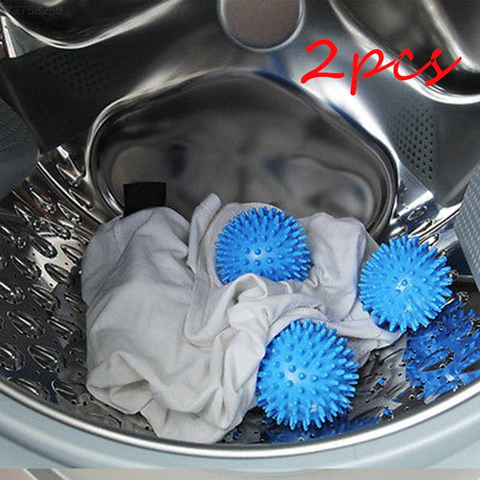 Boule à linge en PVC réutilisable, 6.5cm, 2 pièces, outils de nettoyage, pour le séchage du tissu, adoucissant, pour vêtements, accessoires de lavage ► Photo 1/6