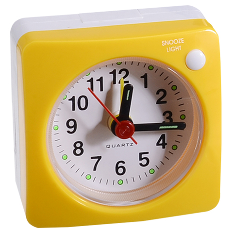 Horloge de chevet en plastique | Mini carré, alarme d'étudiant, Snooze silencieux, aiguille, alarme Non scintillante, Portable maison voyage ► Photo 1/6