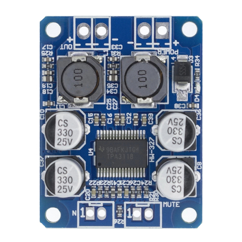 Carte d'amplificateur numérique mono TPA3118 PBTL 1x60w 12V 24V, 1 pièce ► Photo 1/6