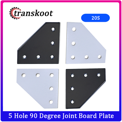 Nouveau 5 trous 90 degrés Joint conseil plaque coin Angle support connexion Joint bande pour 2022 aluminium profil 3D imprimante cadre ► Photo 1/6