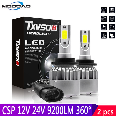 Ampoules de phares de voiture LED 55W D2S D2C D2R D4S D4C D4R, étanches IP68 CSP 6000k, 12V 24V DC 360 lm, 2 pièces ► Photo 1/6