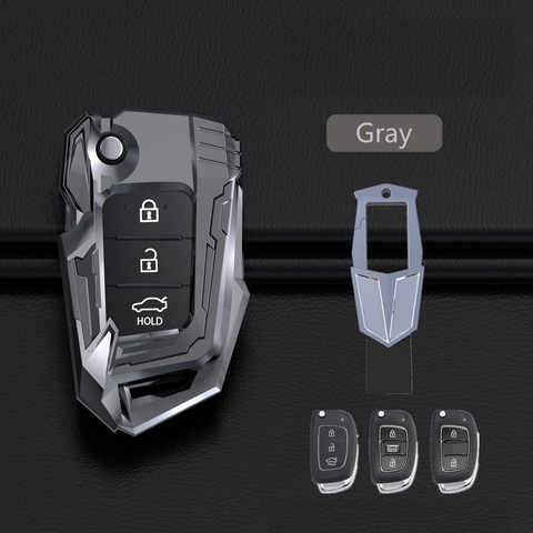Couvercle de clé de voiture à distance en alliage de Zinc pour Hyundai Tucson Creta ix25 i20 i30 HB20 Elantra Verna Sonata Mistra accessoires ► Photo 1/6