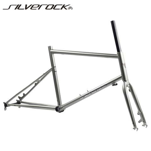 SILVEROCK – cadre chromé pour moto pour adulte, mini-vélo, fourche, étrier de disque, frein en U, moto urbaine, 451, 406, 20, 1, 1/8 ► Photo 1/6