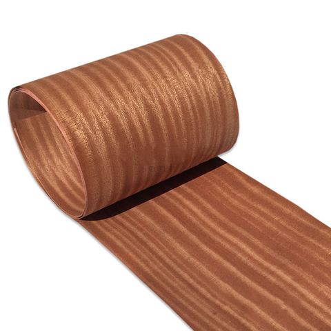 Placage de bois véritable naturel en tranches Sapele 0.2MM placages meubles bord baguage 26*250cm(W * L) ► Photo 1/5