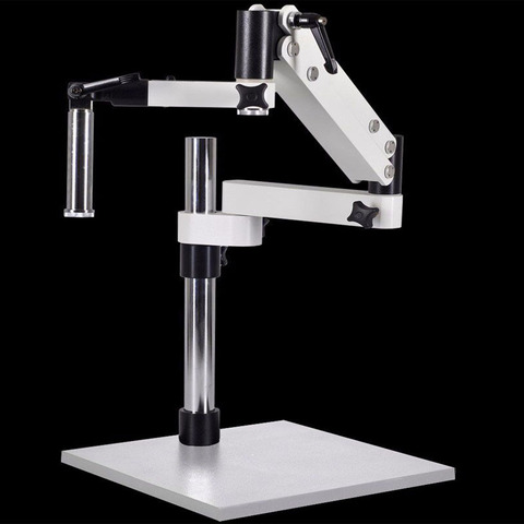 Microscope à bras pivotant pliable avec pince pour MICROSCOPES stéréo, support articulé ► Photo 1/1