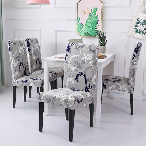 Housses de chaise imprimées, extensibles, pour salle à manger, salon, cuisine, Banquet, hôtel, Restaurant, décoration de la maison, 1/2/4/6 pièces ► Photo 1/6