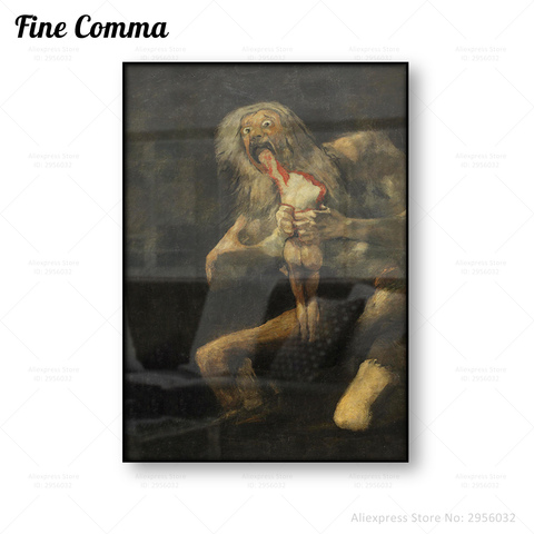 Saturne dévorant Son fils Francisco Goya Vintage affiche toile impression peinture copie mur Art photo rétro Art décoration de la maison ► Photo 1/4