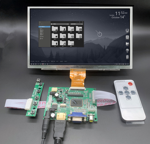 Mini écran LCD pour Raspberry Pi Banana/Orange, moniteur avec télécommande, 2AV HDMI VGA ► Photo 1/5