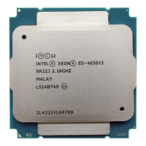 Intel Xeon E5 4650V3 E5-4650V3 E5 4650 V3 2.1GHZ 12 Coeurs 30MB GA2011-3 105W Adapté pour x99 carte mère ► Photo 1/2