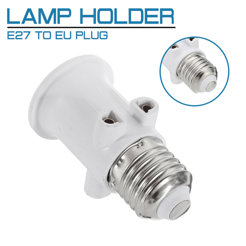 Adaptateur d'ampoule LED ABS EU AC100-240V 4A E27, support d'éclairage, connecteur de Base, accessoires de prise de lumière à vis, Conversion pour lampe ► Photo 1/6