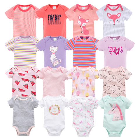 Body-ensemble manches courtes pour nouveau-né | Ensemble de 7 pièces, vêtements pour bébés filles, Body pour bébés garçons ► Photo 1/6